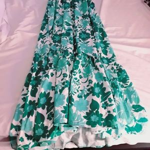 Kara and Kate green and white full length dress . Size L